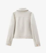 The Christmas Cup Rhiannon Fish White Wool Jacket For Unisex