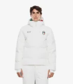 Winter Olympics 2026 Team Italy EA7 Emporio Armani Ski White Puffer Jacket