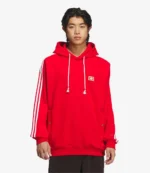 Adidas Black Fleece Unisex Pullover Hoodie in Red- LNY SS26