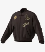 Adidas Chinese New Year 2026 3 Stripes Modern China Brown Padded Bomber Jacket