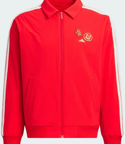 Unisex Adidas Chinese New Year 2026 3-Stripes Woven Fleece Bomber Jacket