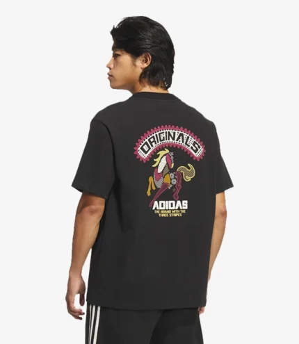 Adidas Crewneck T-Shirt in Black & White – LNY SS26