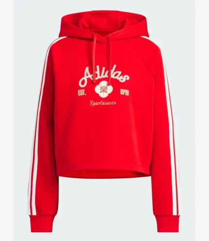 Adidas Lunar New Year 2026 Oversized Hooded Sweatshirt in Fleece