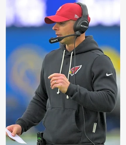 Unisex Arizona Cardinals Coach Jonathan Gannon 2025 Nike Sideline Club Pullover Hoodie