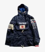 Unisex BEAMS x Polo Ralph Lauren Japan Navy Blue & White Anorak Jacket