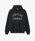 Unisex Black Essentials Fear Of God Hoodie Pullover Style