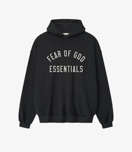 Unisex Black Essentials Fear Of God Hoodie Pullover Style