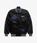 Black UFC 324 Las Vegas Full-Snap Bomber Jacket For Unisex