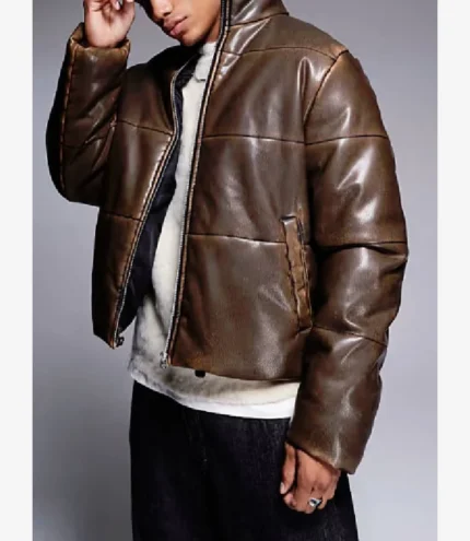 David Lami Friebe Beyond the Gates Tv Series Izaiah Hawthrone Brown Leather Jacket