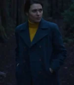 Elizabeth Olsen Eternity 2026 Joan Blue Wool Coat