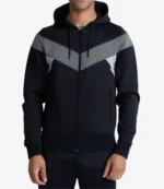 Emmerdale August 2025 Grey Chest Panel LUKE 1977 Black Baldur Zipper Hoodie