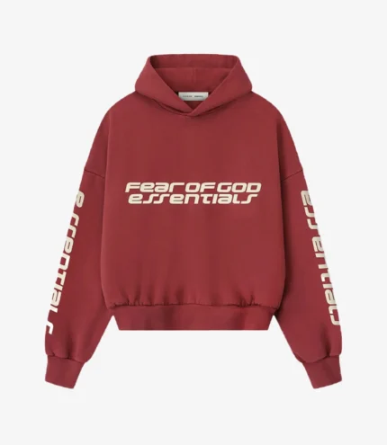 Unisex Fear Of God Essentials Cropped Relaxed Pullover Hoodie