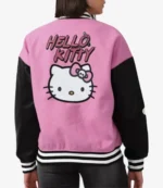 Hello Kitty Pink & Black Varsity Bomber Jacket