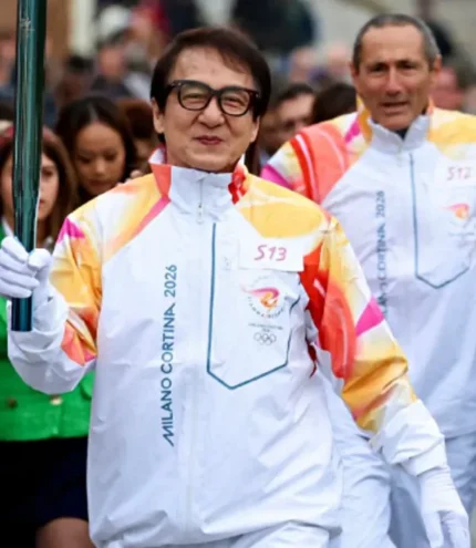 Jackie Chan Torch Relay 2026 Milano Cortina Olympics Flame Jacket