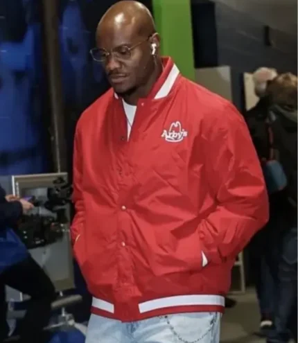 Kenneth Walker Arby’s Red Varsity Bomber Jacket For Unisex