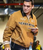 Unisex Los Angeles Rams Puka Nacua Toyota USA Toyotathon Brown Cotton Jacket