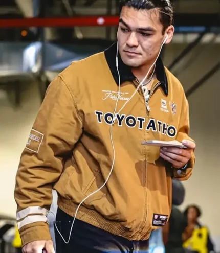 Unisex Los Angeles Rams Puka Nacua Toyota USA Toyotathon Brown Cotton Jacket