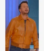Unisex Luke Bryan American Idol S24 Bomber BrownLeather Jacket