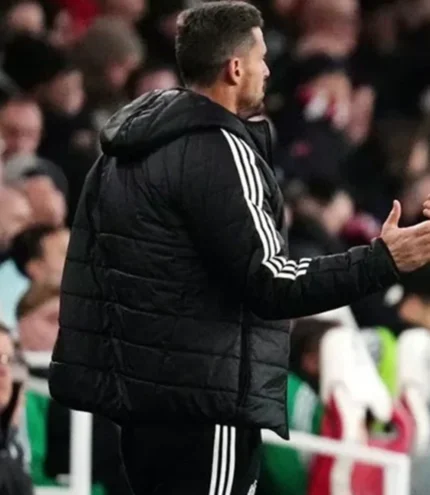 Manager Marco Silva Black Puffer Hooded Jacket