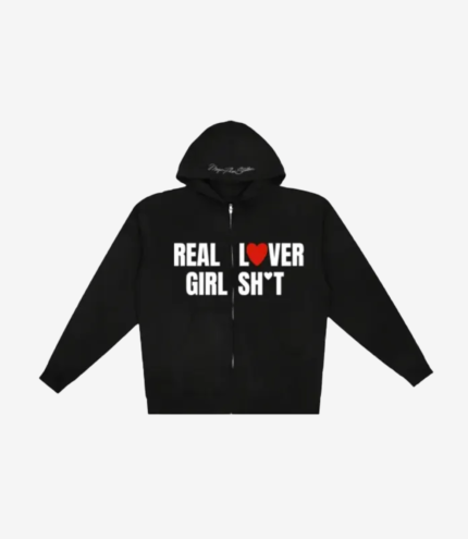 Megan Thee Stallion Real Lover Girl ShT Black Zip-Up Hoodie