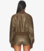 Mendoza Oversized Brown Leather Jacket For Women