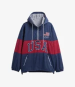 Unisex Milano Cortina 2026 Winter Olympics Gap Team USA Navy Oversized Anorak Jacket