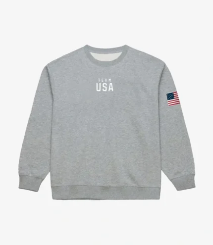 Mitchell & Ness Gray Team USA Coach Snoop Sweatshirt Grey For Unisex