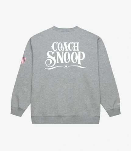 Mitchell & Ness Gray Team USA Coach Snoop Sweatshirt Grey