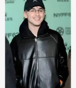 Unisex NYFF Premiere Marty Supreme Timothee Chalamet Leather Bomber Jacket