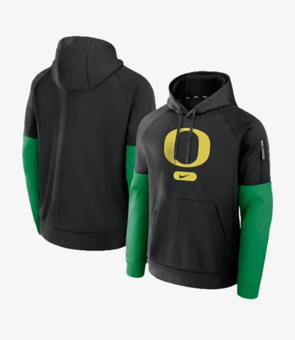 Unisex Nike Black Oregon Ducks Fitness Performance Pullover Hoodie
