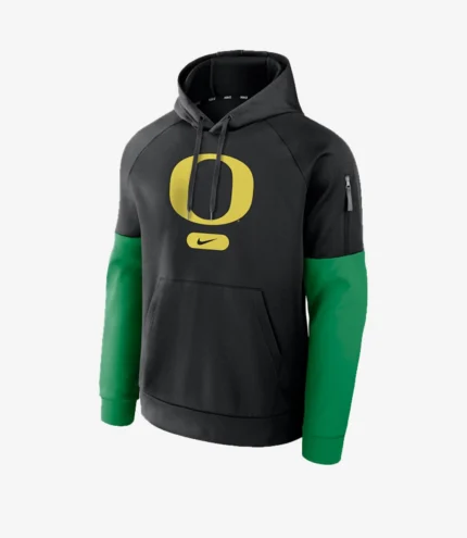 Nike Black Oregon Ducks Fitness Performance Pullover Hoodie