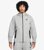 Unisex Nike Sportswear Tech Fleece Windrunner Men’s Full-Zip Hoodie Grey