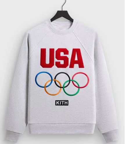 Unisex Olympics 2026 Kith for Team USA Raglan Nelson Crewneck Sweatshirt