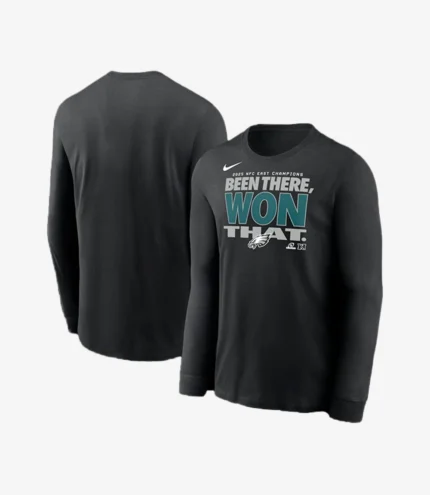 Unisex Philadelphia Eagles Nike 2025 NFC East Division Champions Been There Won That Locker Room Collection Long Sleeve T-Shirt