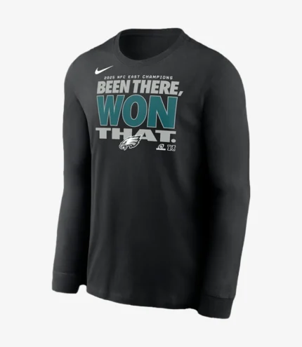 Philadelphia Eagles Nike 2025 NFC East Division Champions Been There Won That Locker Room Collection Long Sleeve T-Shirt