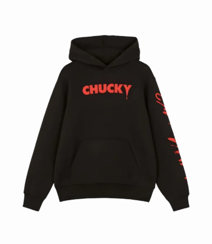 Unisex Primark Black Pullover Fleece Chucky Hoodie