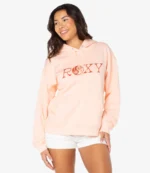 Unisex Roxy Wailea Pink and White Hoodie