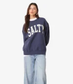 Unisex Salty Tennis Crewneck Blue Sweatshirt