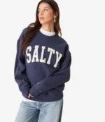 Salty Tennis Crewneck Blue Sweatshirt