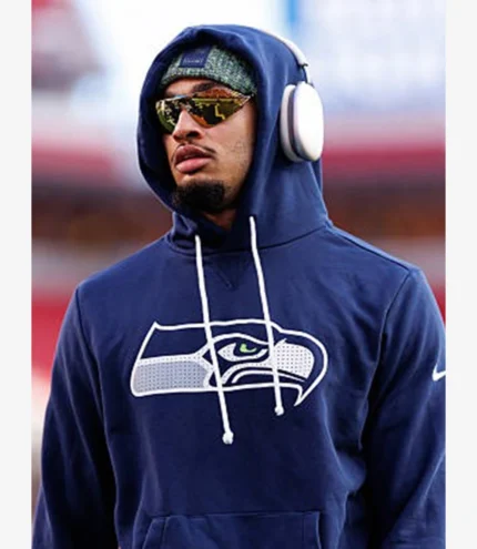 Seattle Seahawks 2025 Nike Navy Sideline Pullover Hoodie