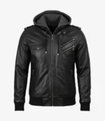 Shop Free Venezuela Black Leather Biker Jacket For Unisex