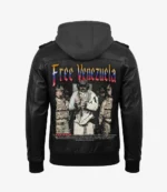 Shop Free Venezuela Black Leather Biker Jacket