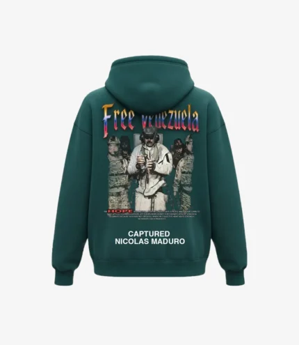 Free Venezuela Captured Nicolás Maduro Green Hoodie