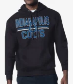 Starter Indianapolis Colts Black Mesh Logo Fleece Pullover Hoodie For Unisex