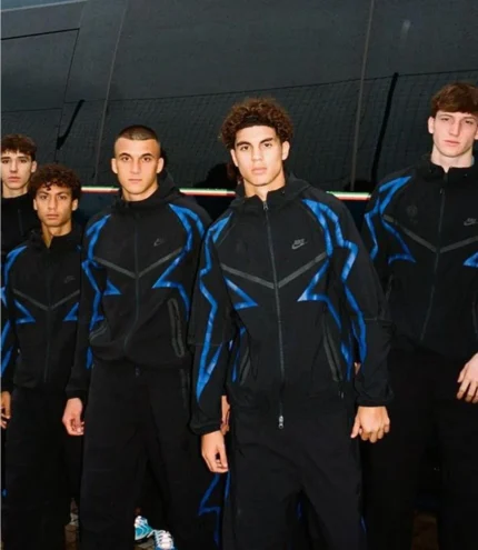 Unisex The Inter Milan x One Block Down Nike Tech Black Hooded Jacket