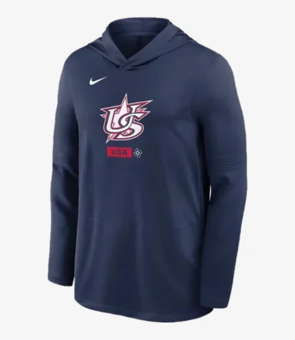 USA Baseball 2026 World Baseball Classic Nike Dri-FIT Long Sleeve Hoodie T-Shirt For Unisex