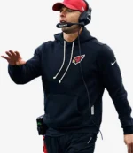 Arizona Cardinals Coach Jonathan Gannon 2025 Nike Sideline Club Pullover Hoodie For Unisex