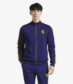 Chelsea Retro Crest Navy Track Jacket For Unisex