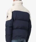 Dallas Airport Stephen Curry Blue and White Puffer Jacket For Unisex
