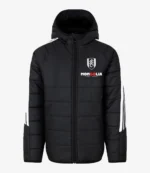 Manager Marco Silva Black Puffer Hooded Jacket For Unisex